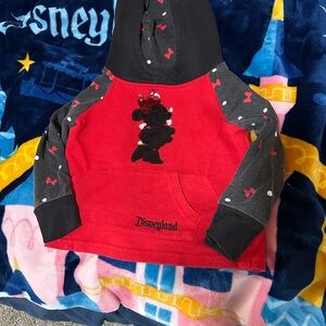Authentic Disney Kids Red and Black Minnie Mouse Sweatshirt